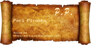 Perl Piroska névjegykártya
