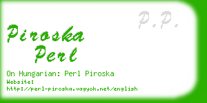 piroska perl business card